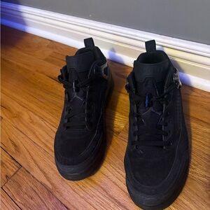 Jordan Spizike Low “Black Cat” sneakers, size 11.5 
in all-black color